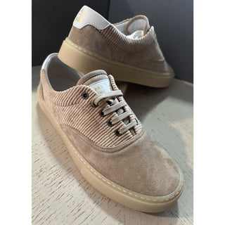 NIB $950 Brunello Cucinelli Men’s Suede Sneakers Shoes Beige 7 US/40 Eu