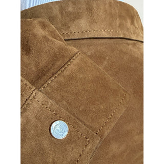 Versace Men’s Suede Leather Brown Jacket 46 US (56 Euro) IT 1019144 NWT $4300