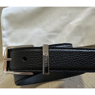 New Gucci Men’s Gucci Print Leather Belt Black 100/40 793760