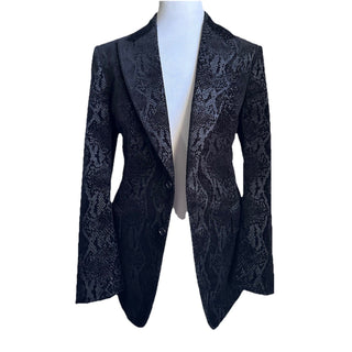 NWT $7250 TOM FORD Men Velvet Sport Coat Jacket Blazer Black 46 US/56 Eu Swit