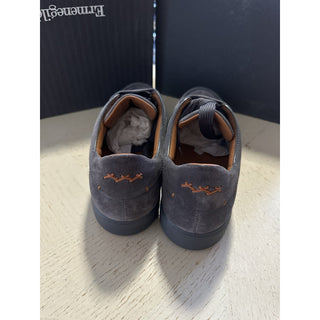 New $950 Ermenegildo Zegna Couture Leather Sneakers Shoes DK Gray 11.5 US/44.5 E