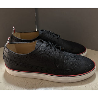 NIB Thom Browne Men Leather Wingtip Oxford Brogues Sneakers Black 12 US/45 EU