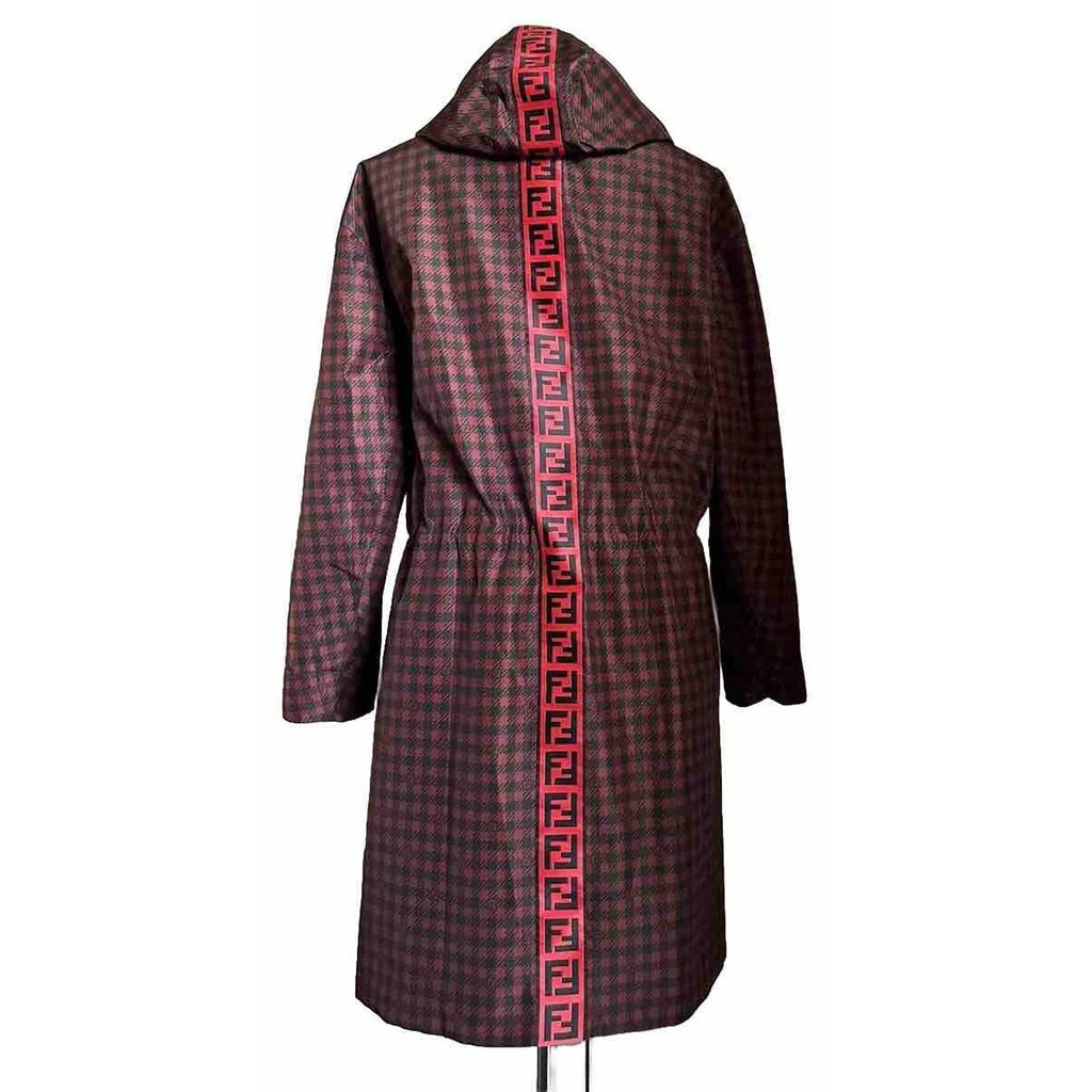 New $3290 Fendi Men’s Reversible Parka Coat Black/Red Size 40 US/50 Eu Italy