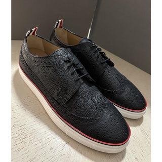 NIB Thom Browne Men Leather Wingtip Oxford Brogues Sneakers Black 12 US/45 EU