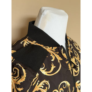 Versace Men's Reversible Blouson Jacket Black/Gold 42 US (52 Euro) 1012269 NWT