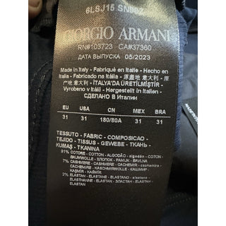 New Giorgio Armani Men’s Corduroy Pants Jeans Navy Size 31 Made In Italy