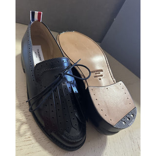 NIB $1190 Thom Browne Men Leather Tassel Loafers Black 7.5 US/40.5 EU Italy