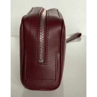 NWT $1020 Bottega Veneta Leather Bordeaux Small Toiletry Case Pouch 575557 Italy
