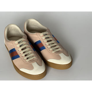 Gucci Women’s Skin Rose Suede/Leather Web Low Top Sneakers 9 US (39) 858532 NIB