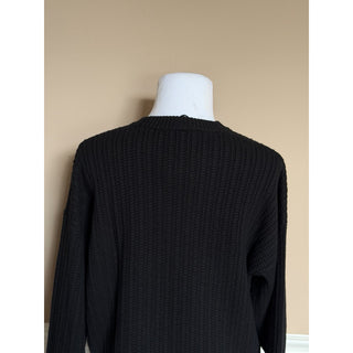 Versace Medusa Embroidered Knit Sweater Black 56 US (66 Eu) 1018402 IT NWT $1620