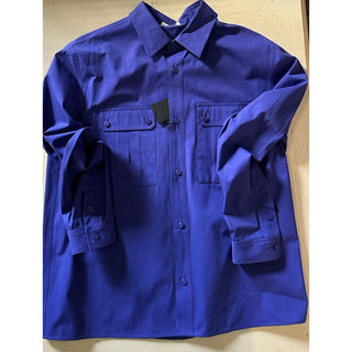 Saint Laurent Men Shirt Overshirt Jacket Encre/Blue Size 42/XL New $850 Italy