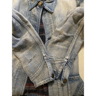 New $1650 Saint Laurent Men Fifties Denim Jacket Sun Dirty Blue XL