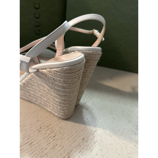 Gucci Women’s Leather Sandal Shoes Mystic White 11.5 US/41.5 Eu New 646386