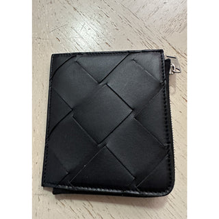 New $520 Bottega Veneta Mens Zip Wallet Black 580283 Italy