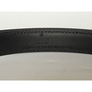 Gucci Metal Bamboo Detail Buckle Women's Black Leather Belt 95/38 IT 828330 NWT