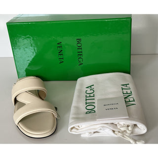 NIB $760 Bottega Veneta Calf Leather Mule Sandals Shoes Sea Salt 9.5 US 651374