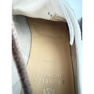 Brunello Cucinelli Men’s Suede Derby Shoes Cream 10 US (43 Euro) Italy NIB $1395
