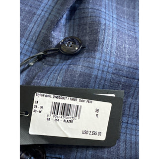 Giorgio Armani Men Sport Coat Jacket Blazer Blue 46R US/56R Eu Italy NWT $2695