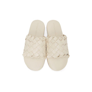 NIB $1150 Bottega Veneta Men's Intrecciato Leather Sandals White 9 US 620298 IT