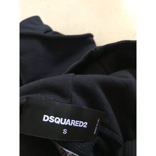 NWT $580 Dsquared2 Mens Oversized pullover Hoodie Sweater Black Size S Italy