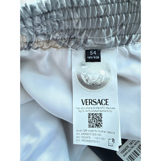Versace La Coupe des Dieux Silk Bermuda Shorts Gray Men 38 US 54 Eu 1002476 NWT