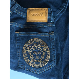 Versace Women’s Stone Wash Denim Stretch Blue Jeans Size 26 US 1018685 NWT $700