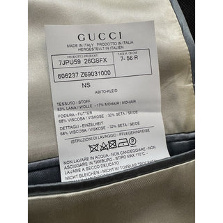 NWT $3500 Gucci Men’s Tuxedo Suit Black Size 46R US/56R Eu Italy