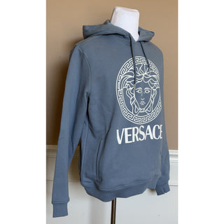 Versace Medusa Print Bluw Cotton Sweatshirt with Hoodie 2XL 1011853 NWT $950