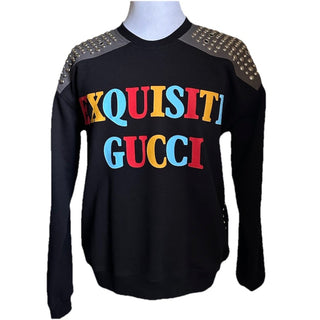 NWT $3980 Gucci Men's Sweatshirt Pullover Sweater Black/Gray Size M