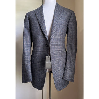 Giorgio Armani Men Sport Coat Glen Plaid Blazer Gray 42R US/52R Eu NWT $2695