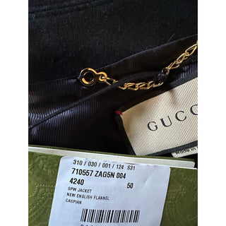 NWT $2900 Gucci Men Oversized Sport Coat Blazer Color Blue 40 US/50 Eu