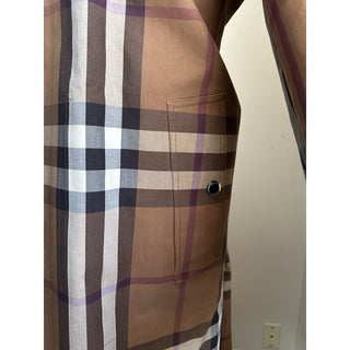 New $3550 Burberry Men Reversible Plaid Cotton Trench Coat DARK BIRCH 40 US/50 E