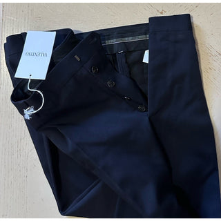 Valentino Men Wool Dress Pants Navy 42 US/58 Eu New $1095