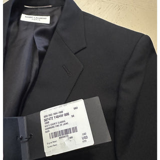Saint Laurent Men’s Satin Jacket Blazer Black 40R US/50R Eu New $2900