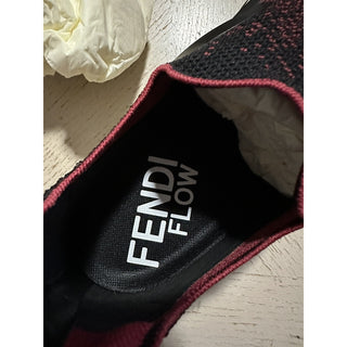 NIB $1050 Fendi Men Flow Knit Low Top Sneakers Rubin/Black 10 US/9 UK