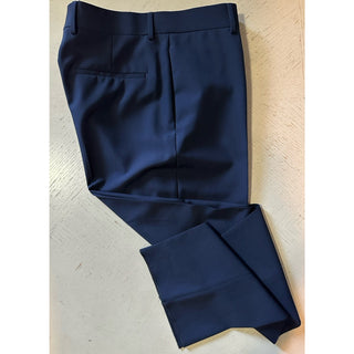Ferragamo Men Wool Dress Pants Navy 36 US/52 Eu New $790