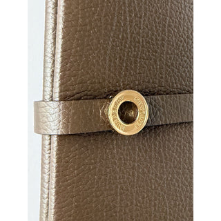 Burberry Ellie Bifold Ebony Brown Long Leather Wallet 8113147 Italy NWT $925