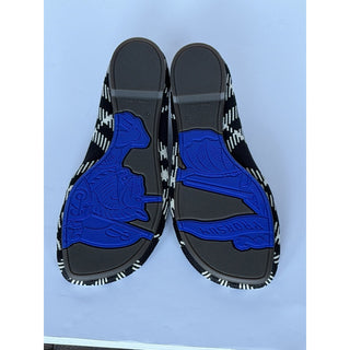 Burberry Baby Check Knit Ballet Flats Black Calico 7 US (37) IT 8096867 NWT $655