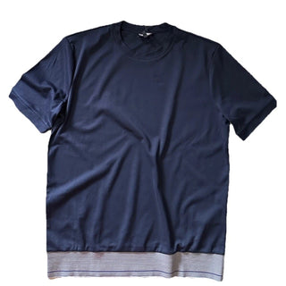 NWT $625 Giorgio Armani Mens T Shirt Navy Size 48/M Made In Italy