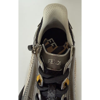 Fendi Flow Sneakers Gray/Yellow/White 11 US (10 Fendi) 7E1689 Italy NIB $1190
