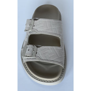 Fendi Men's FF Feel Slide Sandals Beige 11 US/10 UK IT 7X1604 NIB $1050