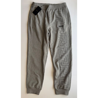 Versace Men's Greca Print Gray/Black Activewear Sweatpants Pants 2XL 1021362 NWT