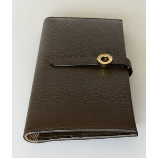 Burberry Ellie Bifold Ebony Brown Long Leather Wallet 8113147 Italy NWT $925