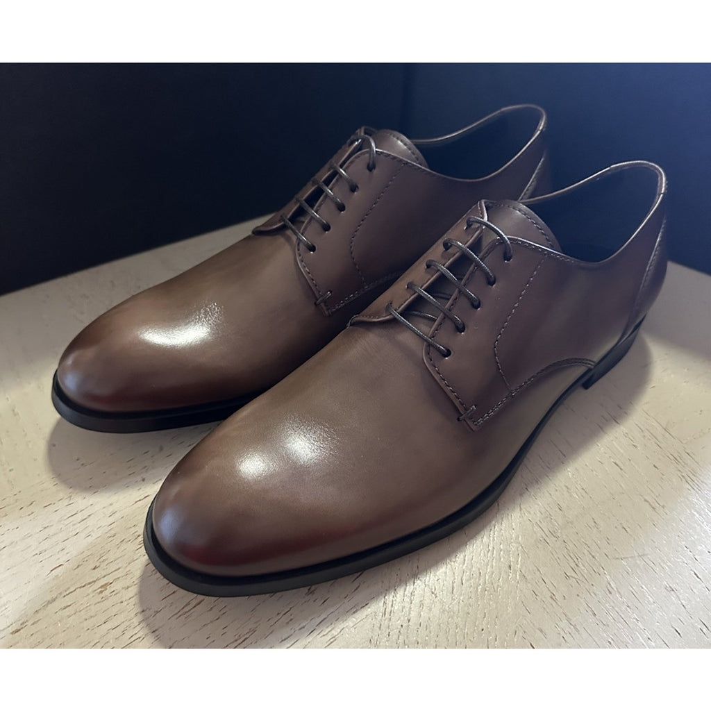 ZEGNA Derby Dress Shoes Brown 8.5 US/41.5 Eu Italy New $990