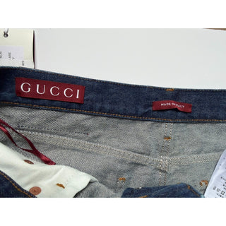 Gucci Cropped Slim Denim Jeans Dark Blue Men 34 US 793332 XDCYY NWT
