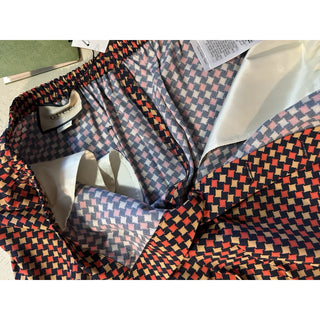 NWT $1280 Gucci Men Drawstring Gucci Print Short Pants Blue/Red/Mul 34 US/50 Eu