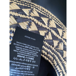 NWT Saint Laurent Maui Hat Beige/Black Size 59 ( XL ) Italy