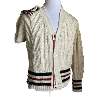 NWT Thom Browne Men Open Knit Wool Blend Cardigan Sweater White M ( 2 ) Ireland