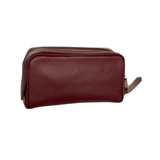 NWT $1020 Bottega Veneta Leather Bordeaux Small Toiletry Case Pouch 575557 Italy