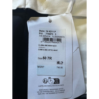 Ferragamo Men Wool Dress Pants Navy 34 US/50 Eu New $790